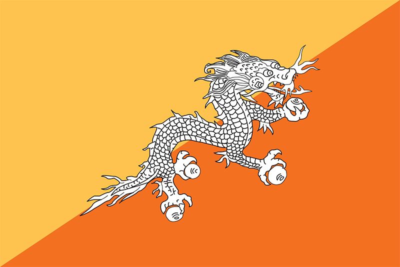 Pornozao asiática linda fazendo belo boquete na rola do macho cabeludo - Flag of Bhutan